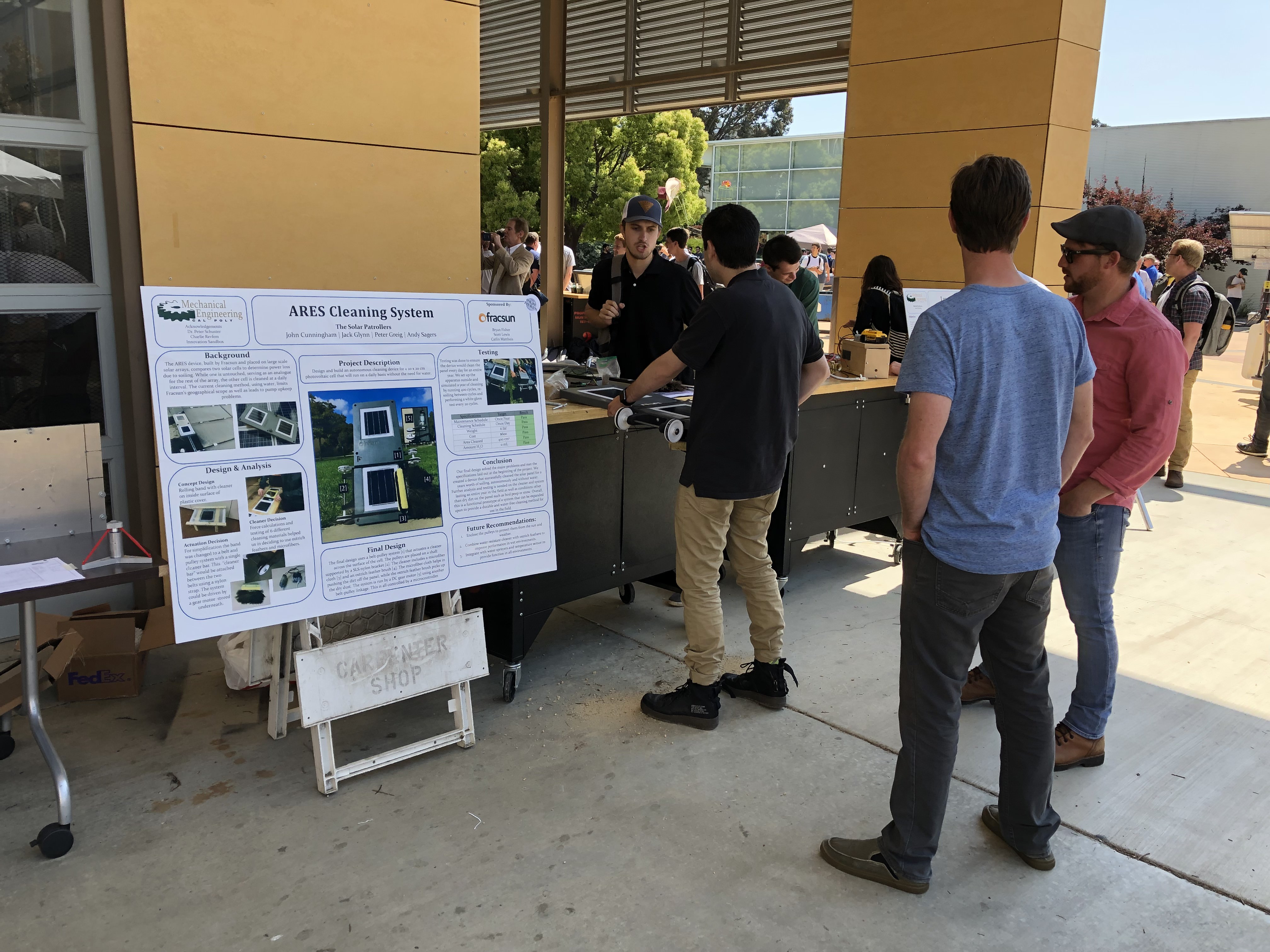 Fracsun founders at senior project expo
